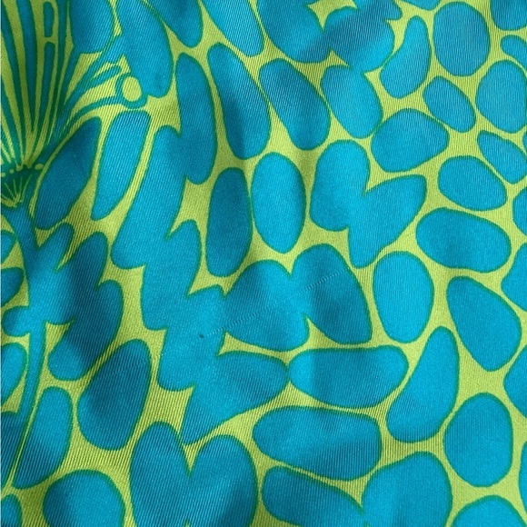 Lilly Pulitzer Dress Cold Shoulder Silk Long Sleeve Jewel Green Blue Size 4 - Picture 10 of 12